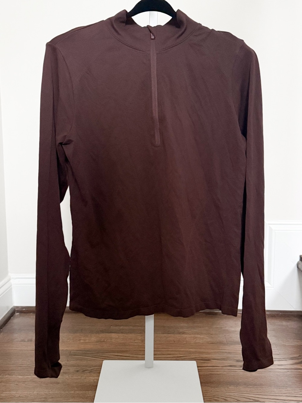 FABLETICS Long Sleeve Quarter-Zip in Brown